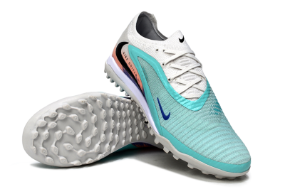 Men's Nike Phantom 6 Low Elite TF Artificial Turf Low-Tops Football Shoes - Aqua/Sky Blue/Coral Orange