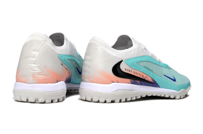 Men's Nike Phantom 6 Low Elite TF Artificial Turf Low-Tops Football Shoes - Aqua/Sky Blue/Coral Orange