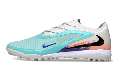 Men's Nike Phantom 6 Low Elite TF Artificial Turf Low-Tops Football Shoes - Aqua/Sky Blue/Coral Orange