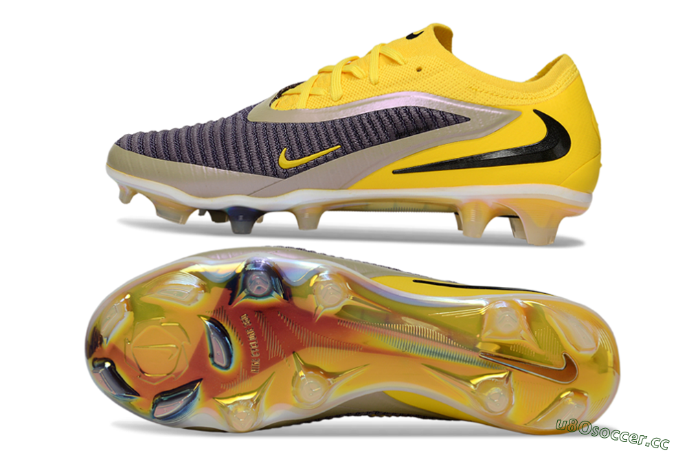 Unisex Nike Phantom 6 Low Elite FG Firm Ground Low-Tops Football Boots - Yellow/Ample Gold/Graphite Gray 1