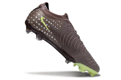 Men's Nike Phantom GX 2 Elite FG Firm Ground Low-Tops Football Boots - Brown/Lime Green/Charcoal Gray