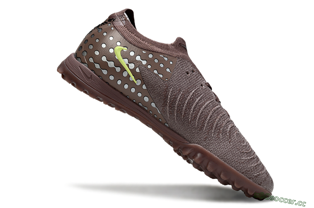 Men's Nike Phantom GX 2 Elite TF Artificial Turf Low-Tops Football Shoes - Brown/Olive Green/Gray 4