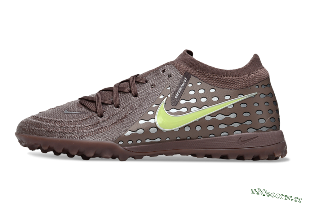 Men's Nike Phantom GX 2 Elite TF Artificial Turf Low-Tops Football Shoes - Brown/Olive Green/Gray 0