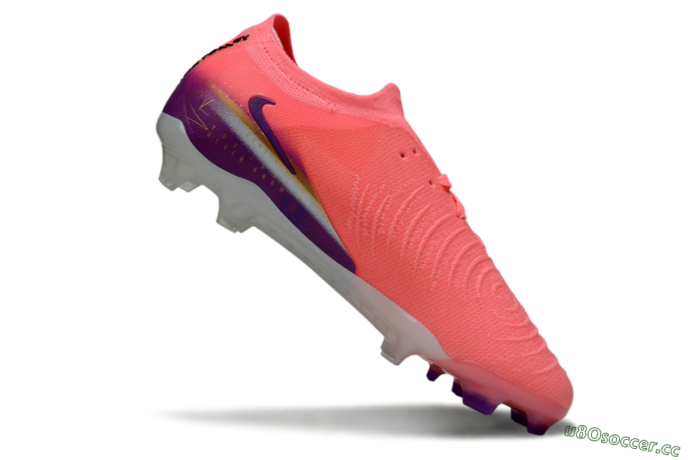Men's Nike Phantom GX 2 Elite FG Firm Ground Low-Tops Football Boots - Pink/Vibrant Pink/Deep Violet 4