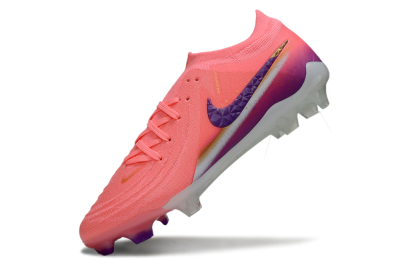 Men's Nike Phantom GX 2 Elite FG Firm Ground Low-Tops Football Boots - Pink/Vibrant Pink/Deep Violet