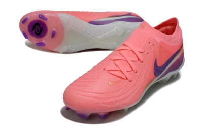 Men's Nike Phantom GX 2 Elite FG Firm Ground Low-Tops Football Boots - Pink/Vibrant Pink/Deep Violet