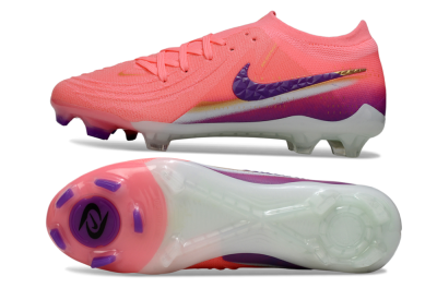 Men's Nike Phantom GX 2 Elite FG Firm Ground Low-Tops Football Boots - Pink/Vibrant Pink/Deep Violet
