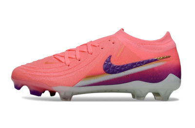 Men's Nike Phantom GX 2 Elite FG Firm Ground Low-Tops Football Boots - Pink/Vibrant Pink/Deep Violet