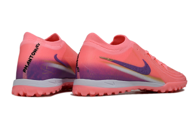 Men's Nike Phantom GX 2 Elite TF Artificial Turf Low-Tops Football Shoes - Pink/Vivid Coral/Deep Purple