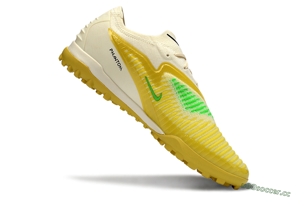 Men's Nike Phantom 6 Low Elite TF Artificial Turf Low-Tops Football Shoes - Yellow/Bright Lemon/Lime Green 4