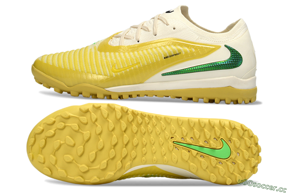 Men's Nike Phantom 6 Low Elite TF Artificial Turf Low-Tops Football Shoes - Yellow/Bright Lemon/Lime Green 1