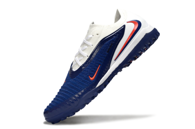 Men's Nike Phantom 6 Low Elite TF Artificial Turf Low-Tops Football Shoes - Blue/Electric Orange/White