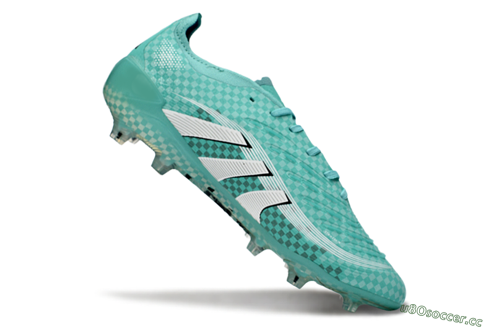 Unisex Adidas Predator 25 Elite FG Firm Ground Low-Tops Football Boots - Aqua/Mint Green/White 4