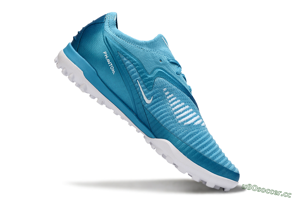 Men's Nike Phantom 6 Low Elite TF Artificial Turf Low-Tops Football Shoes - Blue/Sky Blue/Ocean Blue 4