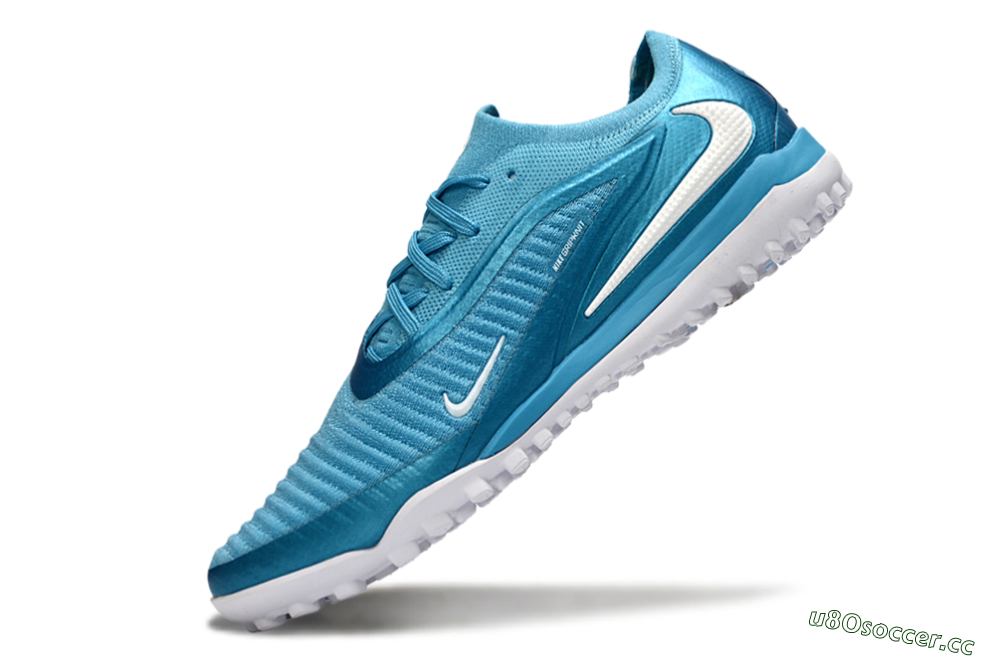 Men's Nike Phantom 6 Low Elite TF Artificial Turf Low-Tops Football Shoes - Blue/Sky Blue/Ocean Blue 5