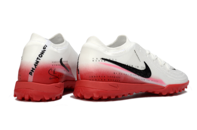 Men's Nike Phantom GX 2 Elite TF Artificial Turf Low-Tops Football Shoes - White/Crimson Red/Black