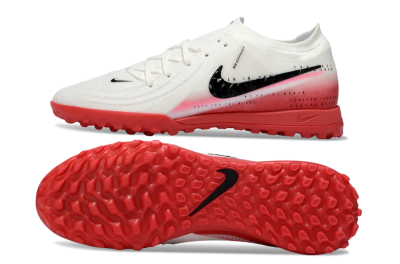 Men's Nike Phantom GX 2 Elite TF Artificial Turf Low-Tops Football Shoes - White/Crimson Red/Black