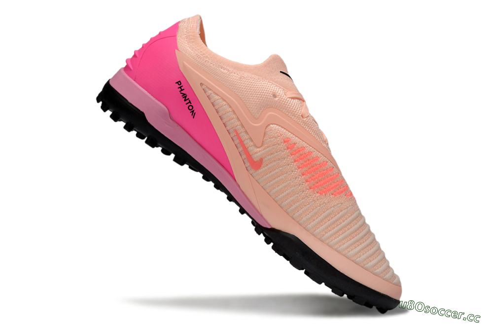 Men's Nike Phantom 6 Low Elite TF Artificial Turf Low-Tops Football Shoes - Pink/Coral Blush/Hot Pink 4