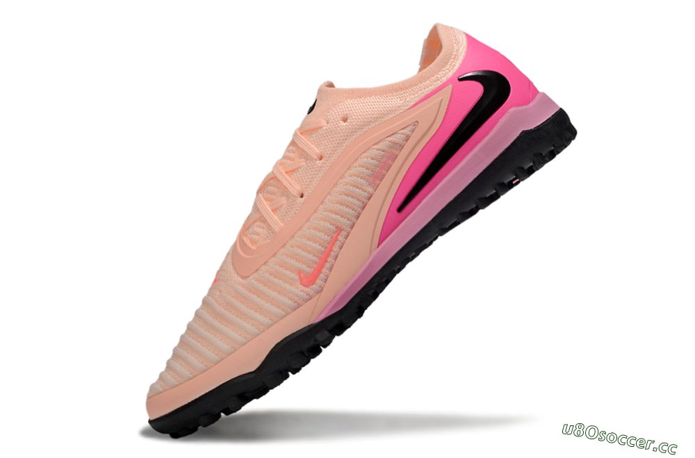 Men's Nike Phantom 6 Low Elite TF Artificial Turf Low-Tops Football Shoes - Pink/Coral Blush/Hot Pink 5