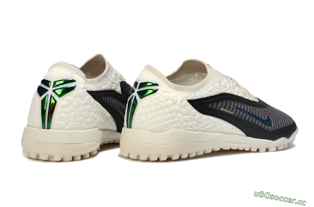 Men's Nike Phantom 6 Low Elite TF Artificial Turf Low-Tops Football Shoes - Black/Electric Green/Neutral Beige 6