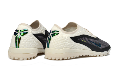 Men's Nike Phantom 6 Low Elite TF Artificial Turf Low-Tops Football Shoes - Black/Electric Green/Neutral Beige