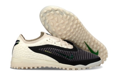 Men's Nike Phantom 6 Low Elite TF Artificial Turf Low-Tops Football Shoes - Black/Electric Green/Neutral Beige