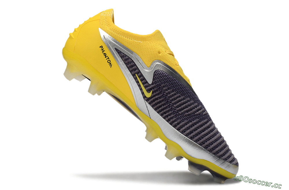 Men's Nike Phantom 6 Low Elite FG Firm Ground Low-Tops Football Boots - Yellow/Electric Yellow/Dark Gray 4