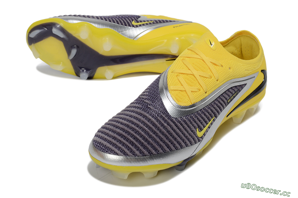 Men's Nike Phantom 6 Low Elite FG Firm Ground Low-Tops Football Boots - Yellow/Electric Yellow/Dark Gray 3