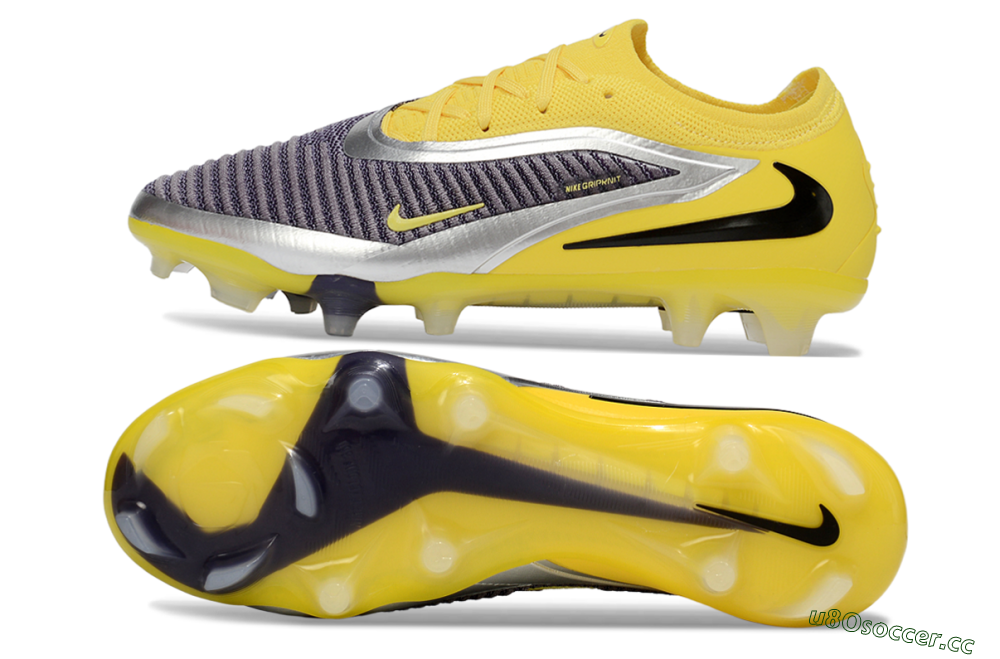 Men's Nike Phantom 6 Low Elite FG Firm Ground Low-Tops Football Boots - Yellow/Electric Yellow/Dark Gray 1