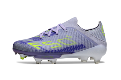 Kids Adidas F50 Elite Lightstrike Pro FG Firm Ground Low-Tops Football Boots - Purple/Electric Yellow/Violet Gradient