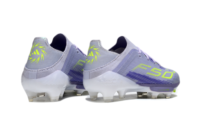 Kids Adidas F50 Elite Lightstrike Pro FG Firm Ground Low-Tops Football Boots - Purple/Electric Yellow/Violet Gradient