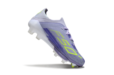 Kids Adidas F50 Elite Lightstrike Pro FG Firm Ground Low-Tops Football Boots - Purple/Electric Yellow/Violet Gradient