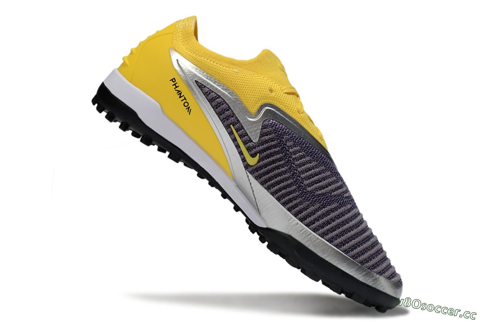 Men's Nike Phantom 6 Low Elite TF Artificial Turf Low-Tops Football Shoes - Yellow/Sunshine Yellow/Graphite Gray 4