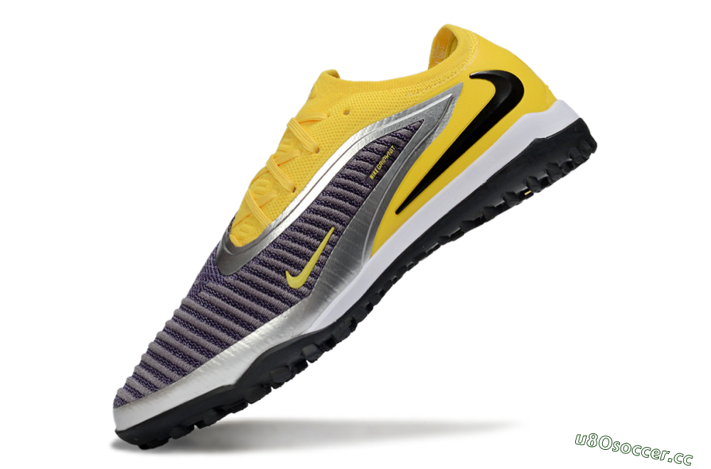 Men's Nike Phantom 6 Low Elite TF Artificial Turf Low-Tops Football Shoes - Yellow/Sunshine Yellow/Graphite Gray 5