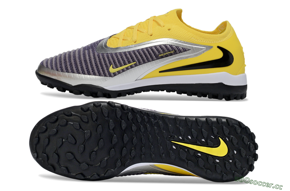 Men's Nike Phantom 6 Low Elite TF Artificial Turf Low-Tops Football Shoes - Yellow/Sunshine Yellow/Graphite Gray 1
