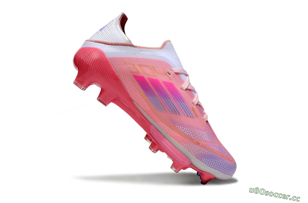 Kids Adidas F50 Elite Lightstrike Pro FG Firm Ground Low-Tops Football Boots - Pink/Soft Pink/Gradient Purple 3