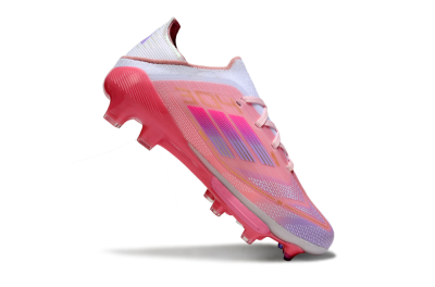 Kids Adidas F50 Elite Lightstrike Pro FG Firm Ground Low-Tops Football Boots - Pink/Soft Pink/Gradient Purple