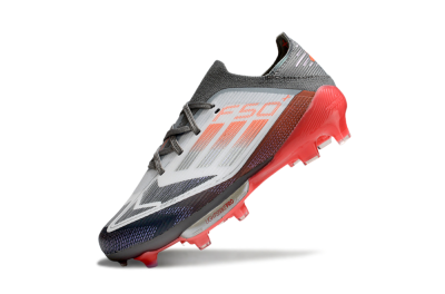 Kids Adidas F50 Elite Lightstrike Pro FG Firm Ground Low-Tops Football Boots - Gray/Electric Pink/Deep Purple