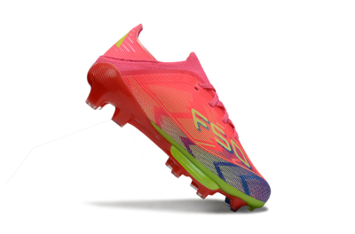 Kids Adidas F50 Elite Lightstrike Pro FG Firm Ground Low-Tops Football Boots - Pink/Neon Green/Flash Red