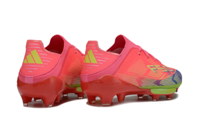 Kids Adidas F50 Elite Lightstrike Pro FG Firm Ground Low-Tops Football Boots - Pink/Neon Green/Flash Red