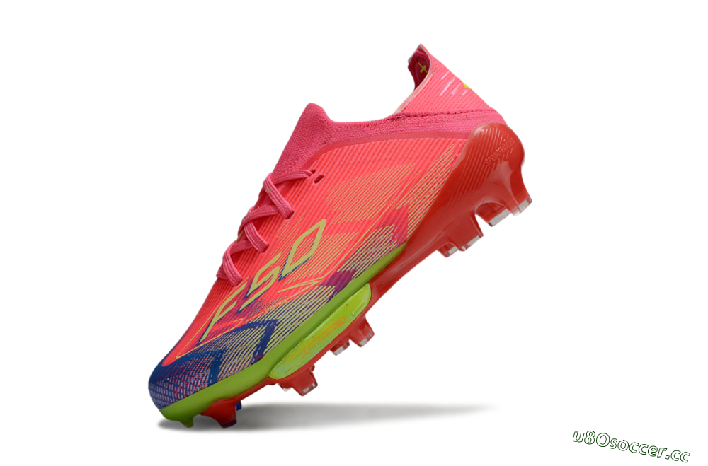 Kids Adidas F50 Elite Lightstrike Pro FG Firm Ground Low-Tops Football Boots - Pink/Neon Green/Flash Red 4