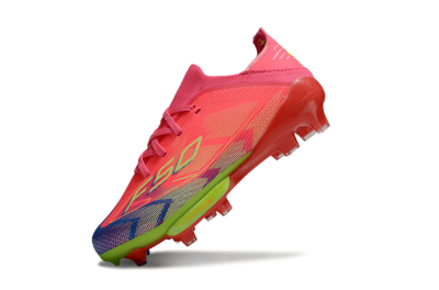 Kids Adidas F50 Elite Lightstrike Pro FG Firm Ground Low-Tops Football Boots - Pink/Neon Green/Flash Red