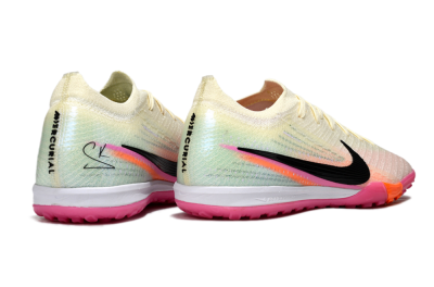 Unisex Nike Air Zoom Mercurial Vapor 16 Elite TF Artificial Turf Low-Tops Football Shoes - Cream/Electric Pink/Neon Orange