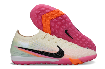 Unisex Nike Air Zoom Mercurial Vapor 16 Elite TF Artificial Turf Low-Tops Football Shoes - Cream/Electric Pink/Neon Orange