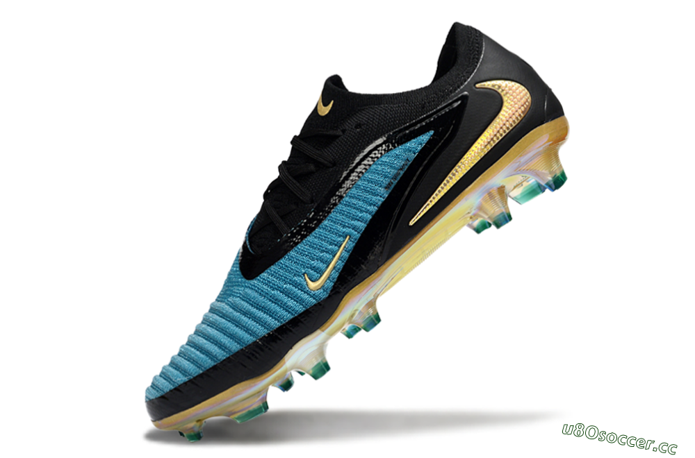Unisex Nike Phantom 6 Low Elite FG Firm Ground Low-Tops Football Boots - Blue/Ocean Blue/Golden Yellow 5