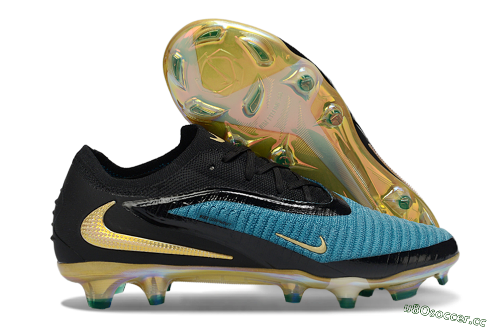 Unisex Nike Phantom 6 Low Elite FG Firm Ground Low-Tops Football Boots - Blue/Ocean Blue/Golden Yellow 2