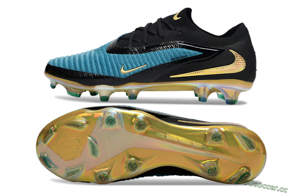 Unisex Nike Phantom 6 Low Elite FG Firm Ground Low-Tops Football Boots - Blue/Ocean Blue/Golden Yellow 1