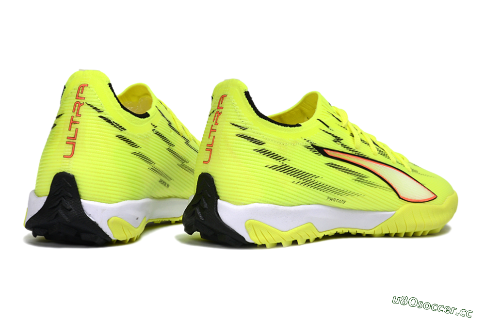 Men's Puma Ultra Ultimate TF Artificial Turf Low-Tops Football Shoes - Yellow/Electric Yellow/Crimson Blaze 6