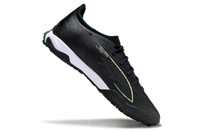 Men's Puma Ultra Ultimate TF Artificial Turf Low-Tops Football Shoes - Black/Emerald Glint/White Shine
