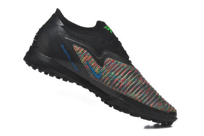 Men's Nike Phantom 6 Low Elite TF Artificial Turf Low-Tops Football Shoes - Black/Vibrant Green/Hyper Red